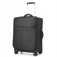 Walizki - PUCCINI Walizka Podróżna Średnia Miękka Materiałowa Nylon EM50251B-1 Czarna - miniaturka - grafika 1