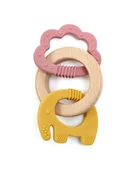 Gryzaki dla dzieci - Gryzak Chmurka z Drewnianym Kółeczkiem [Kolor Różowy] - miniaturka - grafika 1