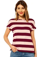 Koszulki i topy damskie - Street One Damska koszulka w paski A318003, miedziana, czerwona, 38 - miniaturka - grafika 1