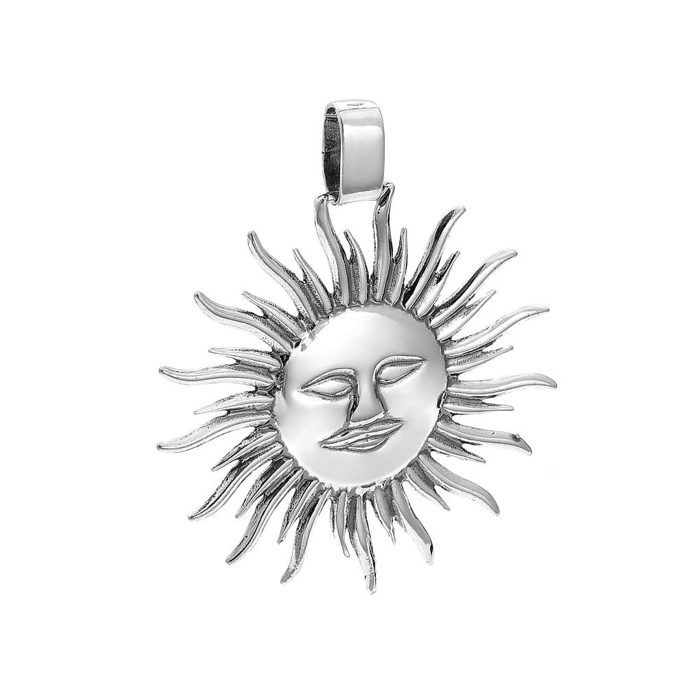 Srebrny wisiorek srebrna zawieszka na łańcuszek pr925 duży słońce słoneczko