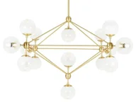 Lampy sufitowe - KingHome Lampa Wisząca Planetario 15 142x142x173 Gold - miniaturka - grafika 1