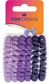 Ozdoby do włosów - TOP CHOICE Gumki do włosów - odcienie fioletu (20032) 1 op. - 6 szt. - miniaturka - grafika 1