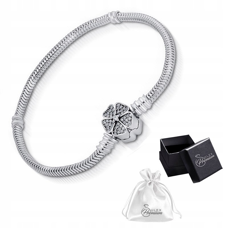 Bransoletka modułowa do Charms KONICZYNKA z cyrkoniami Srebro 925 22 cm