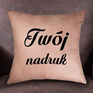 Gadżety dla niej i dla niego - Bordowa poduszka Leathaire z Twoim nadrukiem - miniaturka - grafika 1