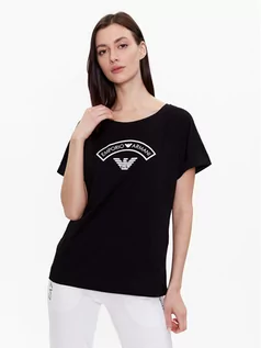 Koszulki i topy damskie - Emporio Armani Underwear T-Shirt 164340 3R255 00020 Czarny Regular Fit - grafika 1
