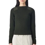 Bluzy sportowe damskie - Bluza Champion Crewneck Sweater 117495-GS508 - zielona - miniaturka - grafika 1