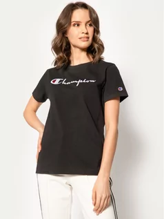 Koszulki i topy damskie - Champion T-Shirt 110992 Czarny Regular Fit - grafika 1