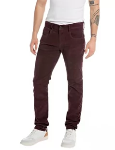 Replay spodnie męskie anbass, 458 Dark Wine, 34W / 32L - Spodnie męskie - miniaturka - grafika 1