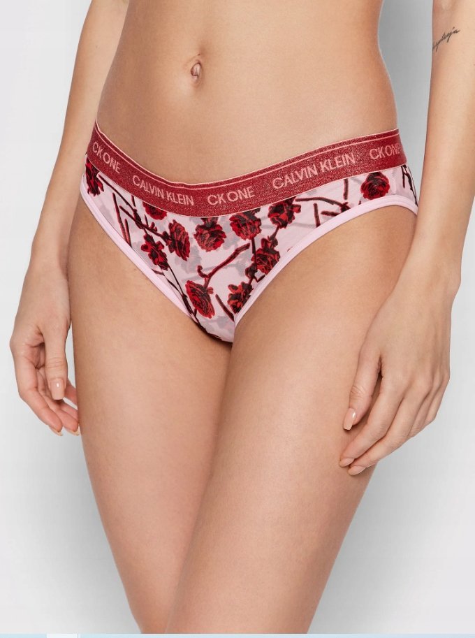 CALVIN KLEIN MAJTKI DAMSKIE W KWIATY Z LOGO XS 1A5F1_B* TIA