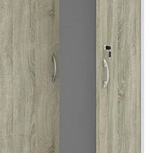 B2B Partner Szafa biurowa Mirelli A+, 800 x 400 x 1800 mm, biały/dąb sonoma 437495 - Szafy biurowe - miniaturka - grafika 1