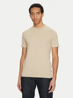 Koszulki męskie - BOSS T-Shirt Thompson 01 50468347 Beżowy Regular Fit - miniaturka - grafika 1