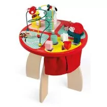 Janod Stolik edukacyjny duży drewniany Baby Forest J08018 - Zabawki zręcznościowe - miniaturka - grafika 1