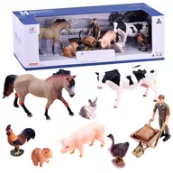 Figurki dla dzieci - Jokomisiada Figurka  Zestaw malowane Zwierzęta Zagrodowe Farmer ZA2994 ZA2994 A - miniaturka - grafika 1