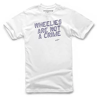 Koszulki męskie - Alpinestars Koszulka męska Wheelies Tee White - grafika 1