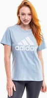 Koszulki i topy damskie - Adidas Koszulka damska Loungewear Essentials Logo Tee jasnoniebieska IR5408 XS - miniaturka - grafika 1