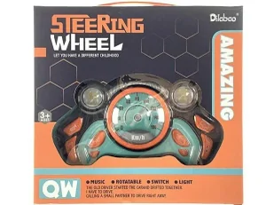 Kierownica na baterie symulator jazdy 26x25x6cm - ADAR - Zabawki interaktywne dla dzieci - miniaturka - grafika 1