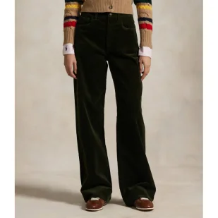 POLO RALPH LAUREN Sztruksowe spodnie Relaxed fit - Spodnie damskie - miniaturka - grafika 1