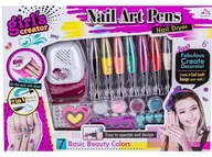 Prace ręczne dla dzieci - Zestaw Do Stylizacji Paznokci, Manicure, Lakiery, Suszarka + Akcesoria - miniaturka - grafika 1