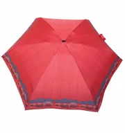 Parasole - Parasolka Damska Super Mini Kieszonkowa płaska - Wzór strings-pink - miniaturka - grafika 1