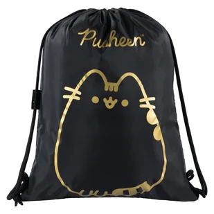 Worek szkolny na obuwie Pusheen The Cat Black Gold - Worki na buty - miniaturka - grafika 1