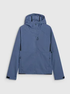 4F Kurtka softshell wiatroodporna membrana 10000 męska - granatowa S - Kurtki i kamizelki sportowe męskie - miniaturka - grafika 1