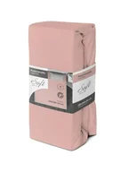 Prześcieradła - Prześcieradło jersey z gumką soft 220x200 różowe na materac 25 cm - miniaturka - grafika 1