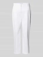 Spodnie damskie - Spodnie capri o kroju slim fit w jednolitym kolorze - miniaturka - grafika 1