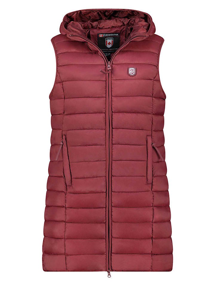 Canadian Peak Kamizelka pikowana w kolorze bordowym