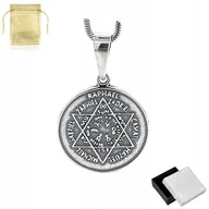 Wisiorki - Srebrny Medalik Siedmiu Archaniołów Próba 925 Nowy - miniaturka - grafika 1