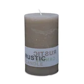 Świece - Świeca rustykalna, beżowa mała, 15x8,5 cm - miniaturka - grafika 1
