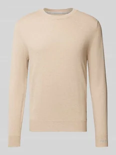 Sweter z dzianiny z okrągłym dekoltem model ‘Andre’ - Swetry męskie - miniaturka - grafika 1