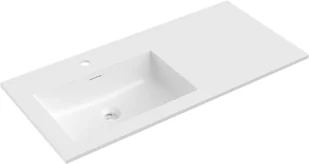 Mexen Otis umywalka wpuszczana w blat lewa 101 x 46,5 cm, biała połysk - 25181000L - Umywalki - miniaturka - grafika 1