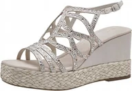 Sandały damskie - Tamaris Sandały Damskie Beżowe Zdobione 38 Żht - miniaturka - grafika 1