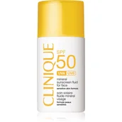 Kremy do twarzy z filtrem - Clinique, SPF 50 Mineral Sunscreen Fluid for Face emulsja do opalania twarzy 30ml - miniaturka - grafika 1