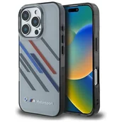 Etui i futerały do telefonów - BMW BMHCP16X23HTRAG iPhone 16 Pro Max 6.9" szary/grey hardcase Motosport IML Random Stripes - miniaturka - grafika 1