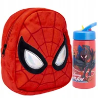 Plecaki szkolne i tornistry - BIDON 410ml + SPIDERMAN MAŁY PLUSZOWY PLECAK do przedszkola MASKOTKA 22cm - miniaturka - grafika 1
