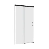 Ścianki i drzwi prysznicowe - Sensea Drzwi prysznicowe przesuwne Neo czarne 120x200 cm - miniaturka - grafika 1