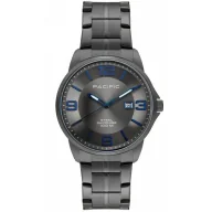 Zegarki męskie - Grafitowy męski zegarek na bransolecie PACIFIC SSMB-1108D-04 - miniaturka - grafika 1