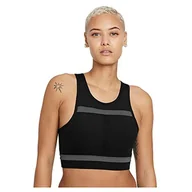 Koszulki i topy damskie - Nike Damska koszulka Df Swoosh Lngln Rundvsn Czarny/żelazny szary/żelazny szary/czarny M DD1101 - miniaturka - grafika 1