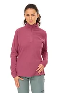 Bluzy sportowe damskie - Bluza damska polarowa Alpinus Lucania 1/3 zip różowy - miniaturka - grafika 1