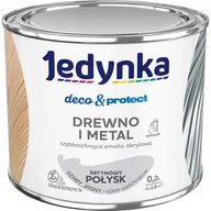Emalie - Farba akrylowa Jedynka DecoProtect Drewno i Metal Satynowy Połysk Szary 0,2 l - miniaturka - grafika 1