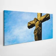 Ikony i obrazy sakralne - Jezus ukrzyżowany - obraz polycanvas, 120x60 - miniaturka - grafika 1