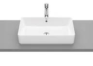 Umywalki - Roca A3270Y2000 GAP Umywalka nablatowa prostokątna 60x37 cm bez otworu na baterię z przelewem - miniaturka - grafika 1