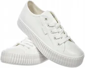 Trampki damskie - Damskie trampki Big Star tenisówki RR274776 biały 37 - miniaturka - grafika 1