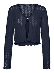 Bestseller A/S Damski kardigan VMLOLLIE LS Flare Sleeve V-Neck kardigan z dzianiny, granatowy, M, granatowy blezer, M - Swetry damskie - miniaturka - grafika 1