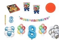 Miseczki i talerzyki dla dzieci - Zestaw Urodzinowy 8 urodziny Super Mario - miniaturka - grafika 1