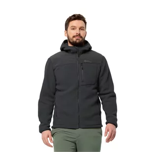 Męska kurtka polarowa Jack Wolfskin KAMMWEG PILE FZ M phantom - S - Kurtki męskie - miniaturka - grafika 1