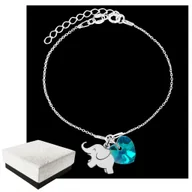 Biżuteria dla dzieci - Bransoletka dla Dziewczynki Słonik ze Słonikiem Srebro 925 Urodziny PREZENT - miniaturka - grafika 1