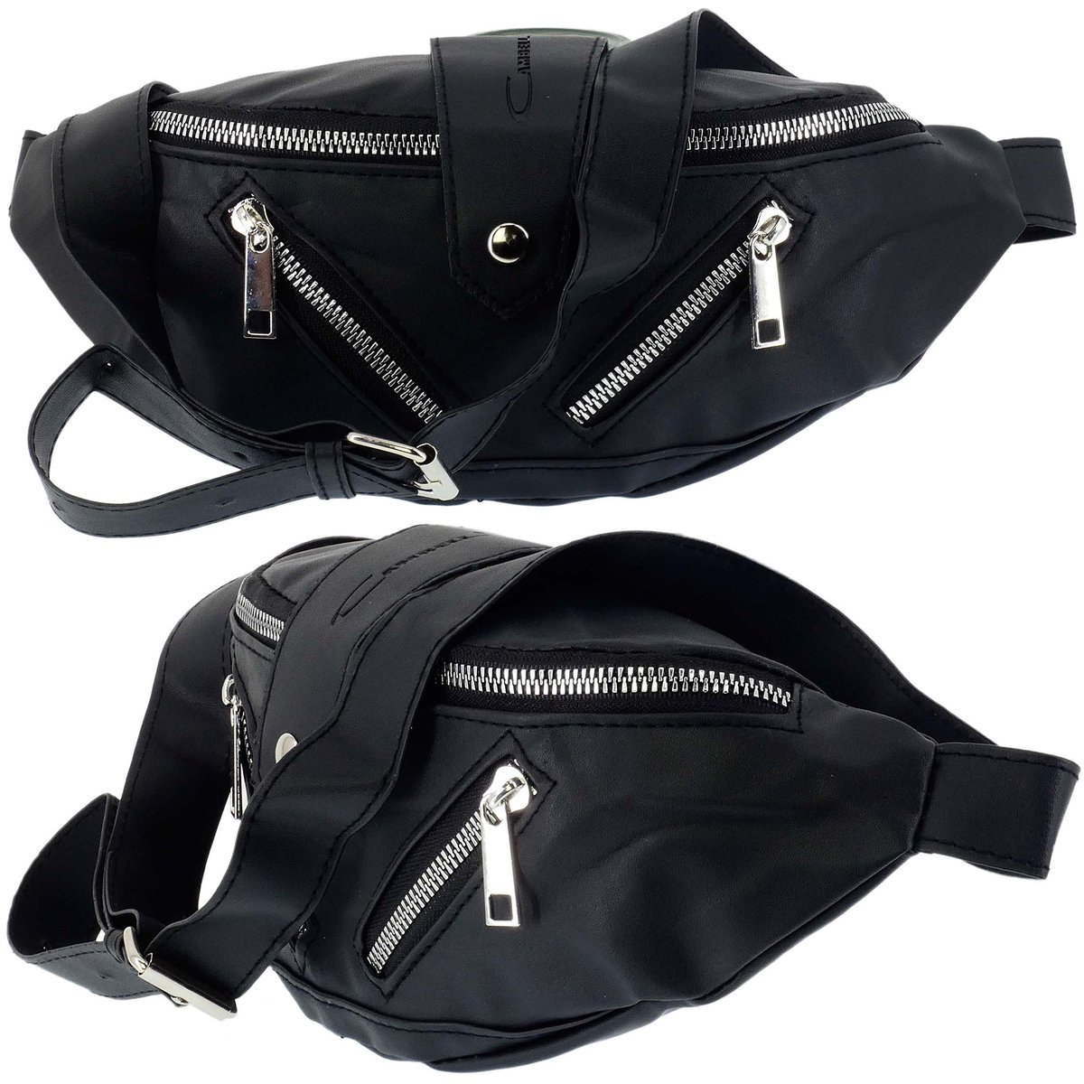 Damska Saszetka Nerka Torebka Crossbody Bag Na Ramię Czarna