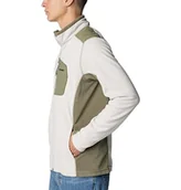 Bluzy męskie - Columbia Męska bluza polarowa Klamath z zamkiem na całej długości, ciemny kamień, zielony kamień, S - miniaturka - grafika 1